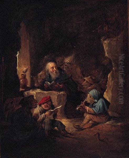 The Temptation Of Saint Anthony Oil Painting by David The Younger Teniers