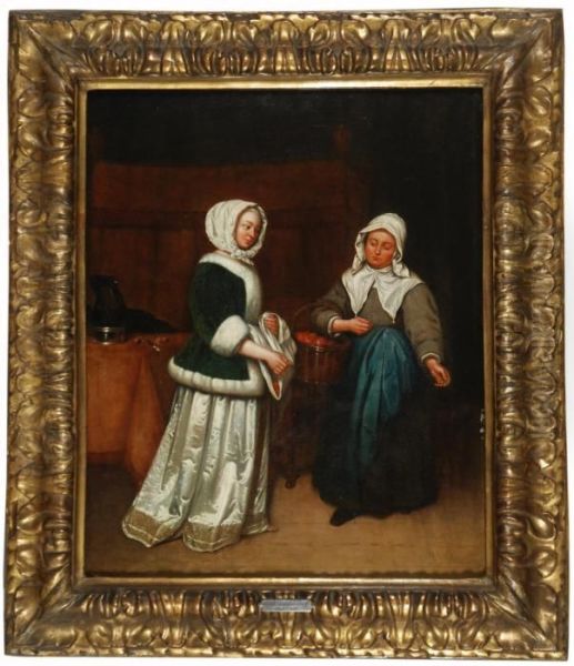 La Spesa Quotidiana Oil Painting by Gerard Terborch