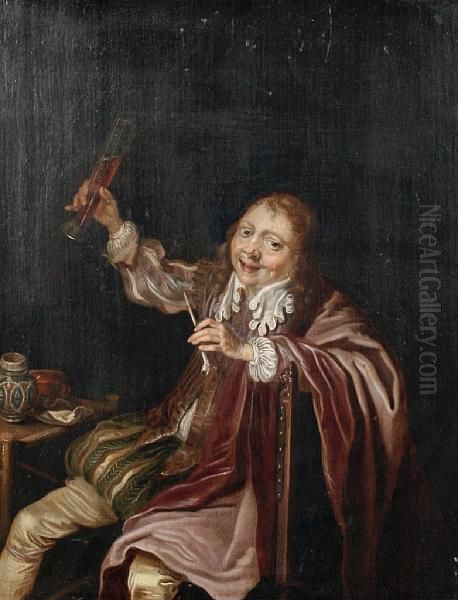 A Good Drink Oil Painting by Gerard Terborch