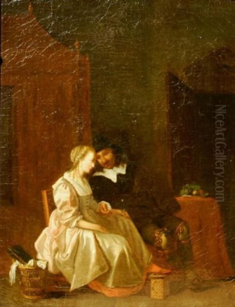 The Proposal Oil Painting by Gerard Terborch