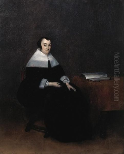 Portrait Of An Elderly Woman Oil Painting by Gerard Terborch