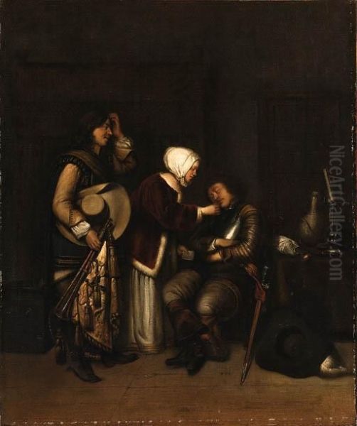 The Sleeping Soldier Oil Painting by Gerard Terborch