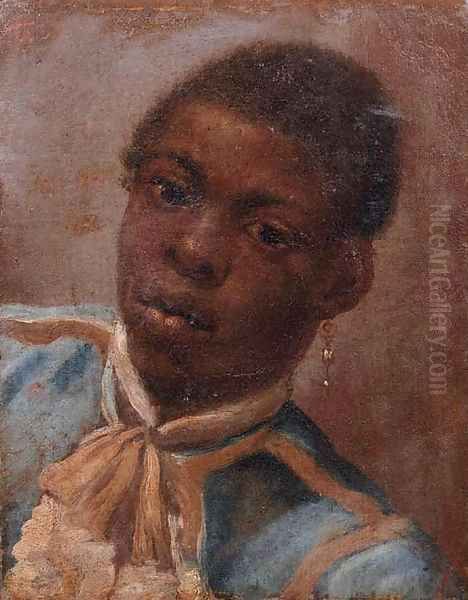 Head of a youth, a study Oil Painting by Venetian School