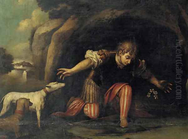 Narcissus Oil Painting by Venetian School