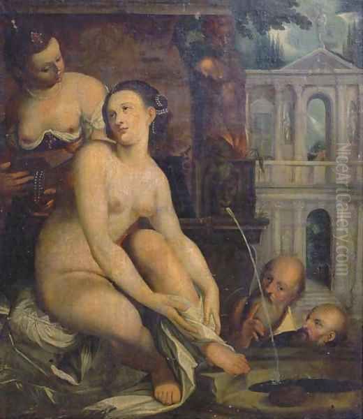 Susanna and the Elders Oil Painting by Venetian School