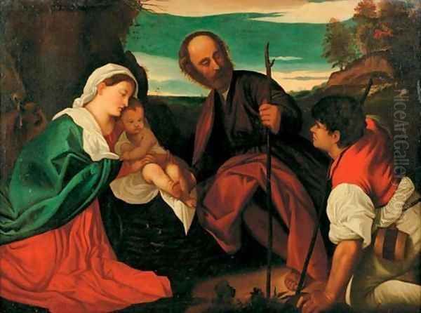 The Adoration of the Shepherds Oil Painting by Venetian School