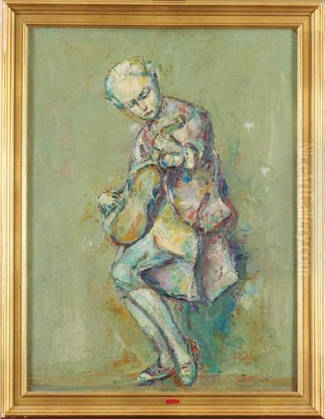 Mozart, 1946 R. Oil Painting by Wlodzimierz Terlikowski