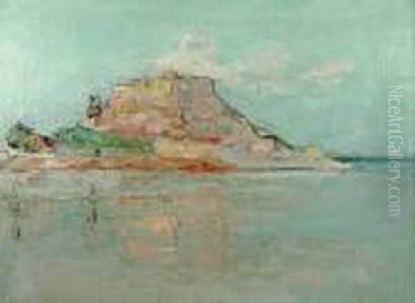 Fort W Antibes Oil Painting by Wlodzimierz Terlikowski