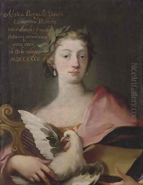 Portrait of Luisa Bergalli (1703-1779), as the Arts Oil Painting by Venetian School