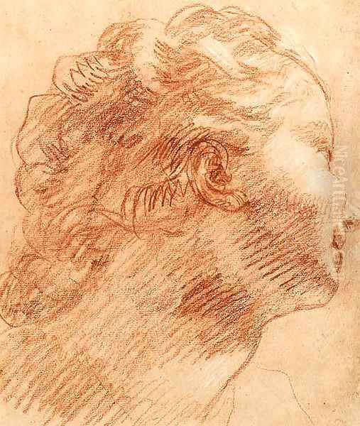 The Head of a Woman in profile to the right Oil Painting by Venetian School