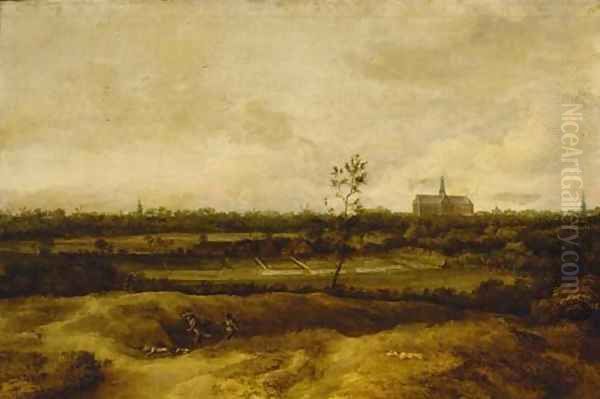 A view of Haarlem Oil Painting by Cornelis Symonsz van der Schalcke