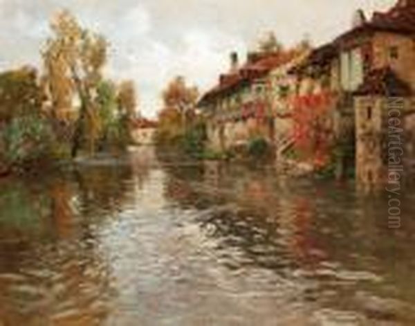 Langs Floden, Beaulieu Oil Painting by Fritz Thaulow