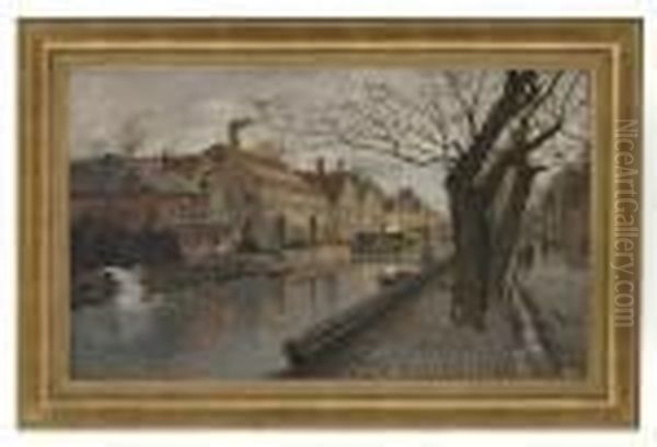 Fra Christianshavn Oil Painting by Fritz Thaulow