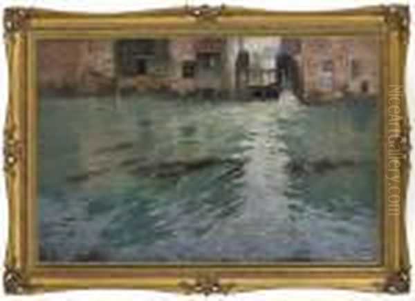 Bak Mollene, Montreuil-sur-mer Oil Painting by Fritz Thaulow