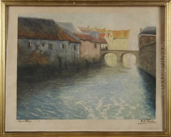 Les Vieilles Fabriques Oil Painting by Fritz Thaulow