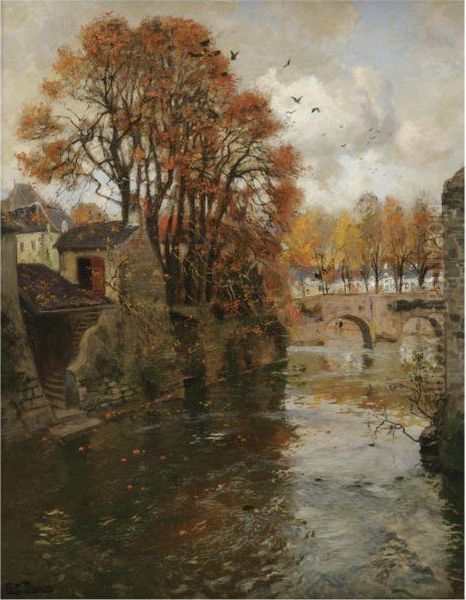 Fra Quimperle I Bretagne (quimperle, Bretagne) Oil Painting by Fritz Thaulow