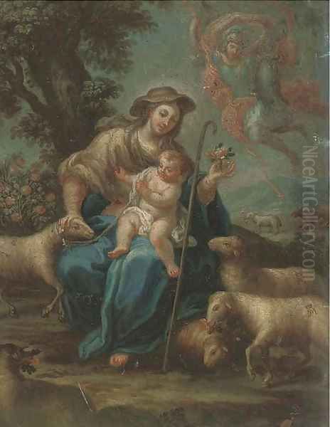 The Madonna and Child Oil Painting by Roman School