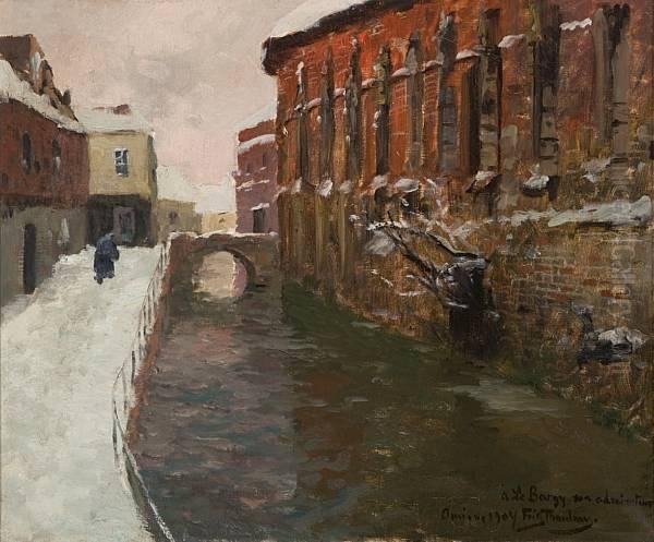 Vinter I Amiens Oil Painting by Fritz Thaulow