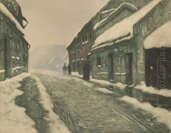 Tovaer Oil Painting by Fritz Thaulow