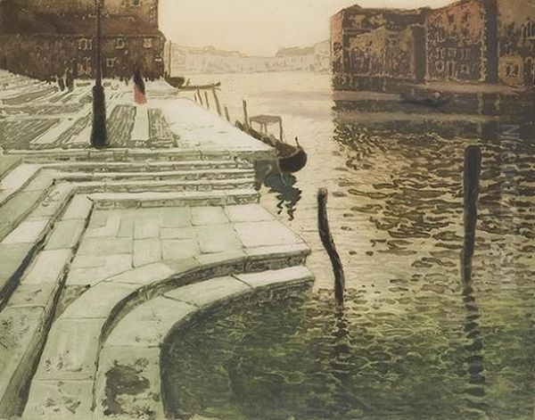 Marmortrappen Oil Painting by Fritz Thaulow