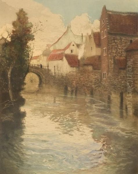 Var Oil Painting by Fritz Thaulow