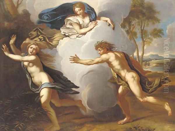 Alpheus and Arethusa Oil Painting by Roman School