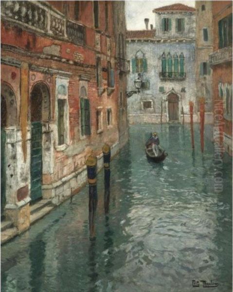 Fra Venezia (view Of Venice) Oil Painting by Fritz Thaulow