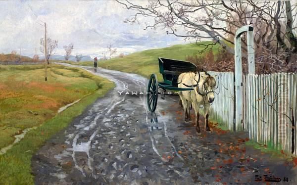 Doktorhesten Oil Painting by Fritz Thaulow