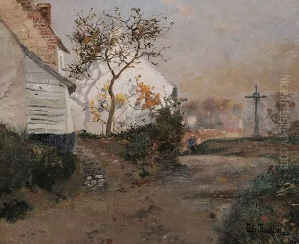 Le Chemin De Village Oil Painting by Fritz Thaulow