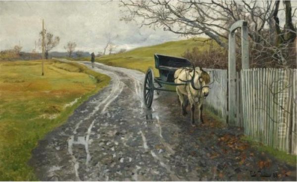 L'attente Oil Painting by Fritz Thaulow