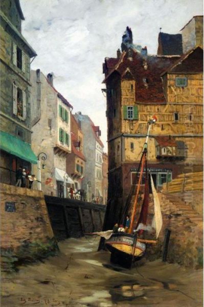 Fra Le Havre, Lavvann (from Le Havre, Low Water) Oil Painting by Fritz Thaulow