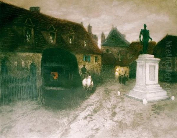 Diligencen Oil Painting by Fritz Thaulow