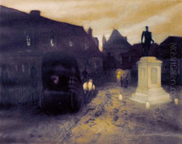 Diligencen Oil Painting by Fritz Thaulow