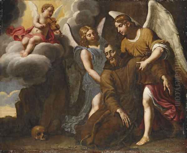 The Vision of Saint Francis Oil Painting by Roman School