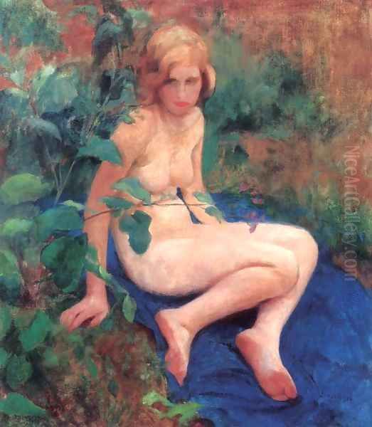 Nude Girl 1935 Oil Painting by Gustave Surand