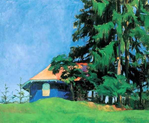 Garden House of Jozsef Bay 1911 Oil Painting by Gustave Surand