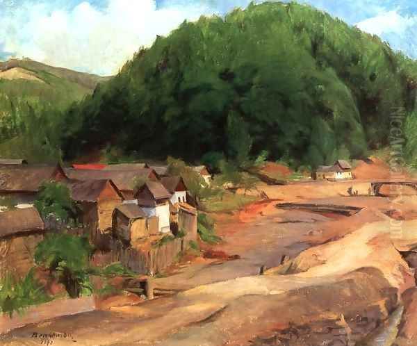 Landscape at Felsobanya 1942 Oil Painting by Gustave Surand