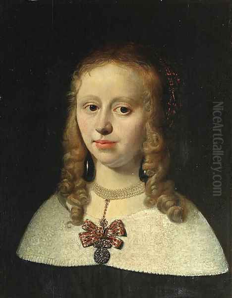 Portrait of a lady Oil Painting by Jan Jansz. Van Stomme