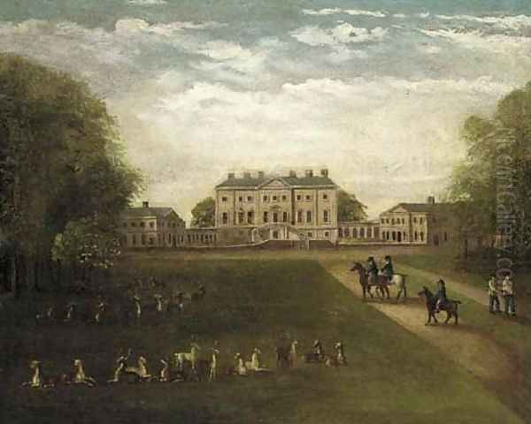 Lathom House, Lancashire Oil Painting by English Provincial School