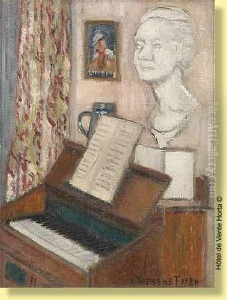 Composition A L'harmonium Oil Painting by Louis Thevenet