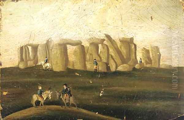 Stonehenge Oil Painting by English Provincial School