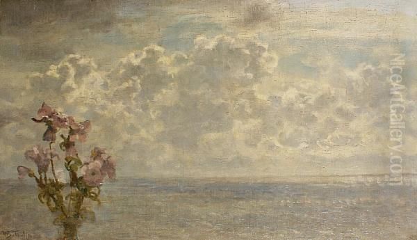 Wolken En Bloeman Oil Painting by Willem Bastiaan Tholen