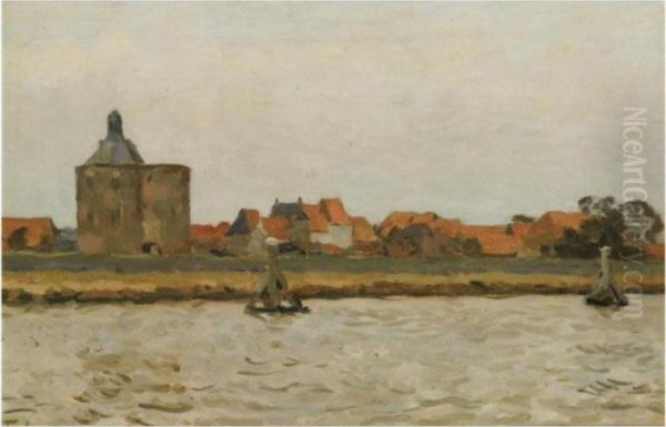 A View Of Enkhuizen Oil Painting by Willem Bastiaan Tholen