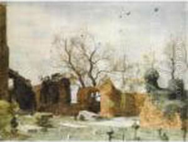 Cemetery Oil Painting by Willem Bastiaan Tholen