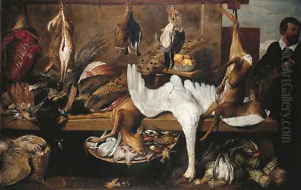 A game stall in a marketplace Oil Painting by Frans Snyders