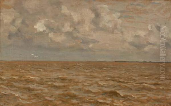 Open Water Oil Painting by Willem Bastiaan Tholen