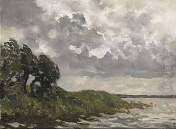 A View Of The Kaag Oil Painting by Willem Bastiaan Tholen