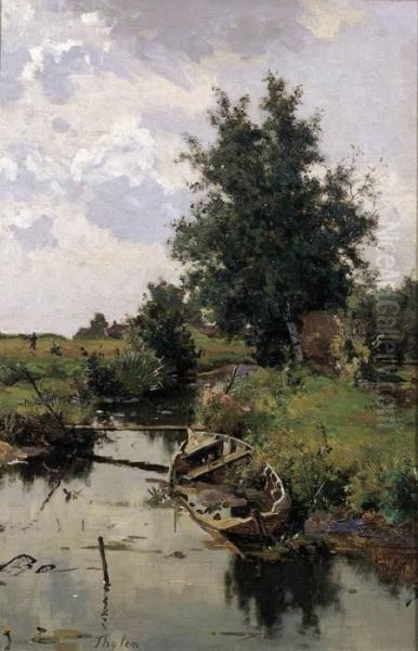 Paysage Hollandais Oil Painting by Willem Bastiaan Tholen