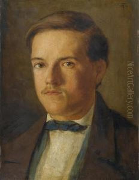 Portrait Of A Man Oil Painting by Hans Thoma