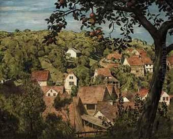 Blick Auf Mamolsheim Oil Painting by Hans Thoma